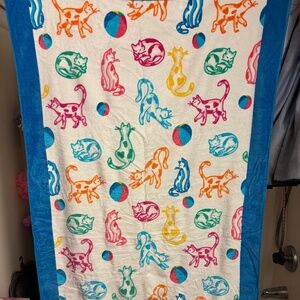 Colorful Cat Beach towel